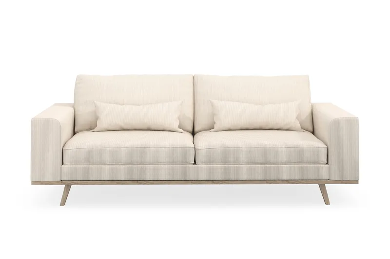 Copenhagen 3-seters Manchestersofa - Beige - Møbler - Sofaer - 3 seter sofa