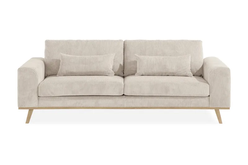 Copenhagen 3-seters Manchestersofa - Beige - Møbler - Sofaer - 3 seter sofa