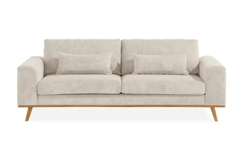 Copenhagen 3-seters Manchestersofa - Beige - Møbler - Sofaer - 3 seter sofa