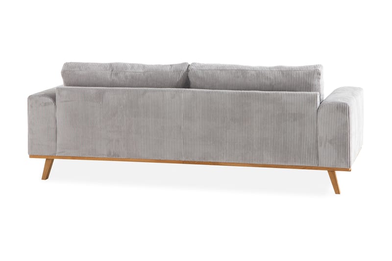 Copenhagen 3-seters Manchestersofa - Lys grå - Møbler - Sofaer - 3 seter sofa