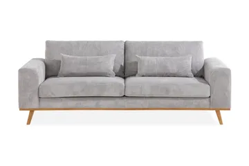 Copenhagen 3-seters Manchestersofa - Lys grå - Møbler - Sofaer - 3 seter sofa
