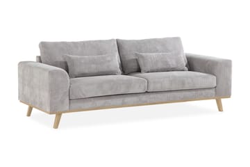 Copenhagen 3-seters Manchestersofa - Lys grå - Møbler - Sofaer - 3 seter sofa