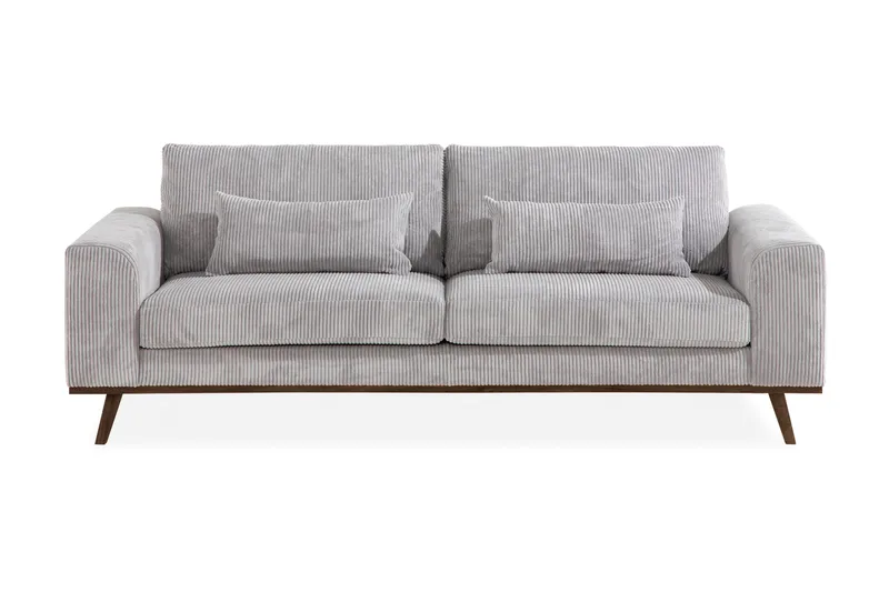 Copenhagen 3-seters Manchestersofa - Lys grå - Møbler - Sofaer - 3 seter sofa