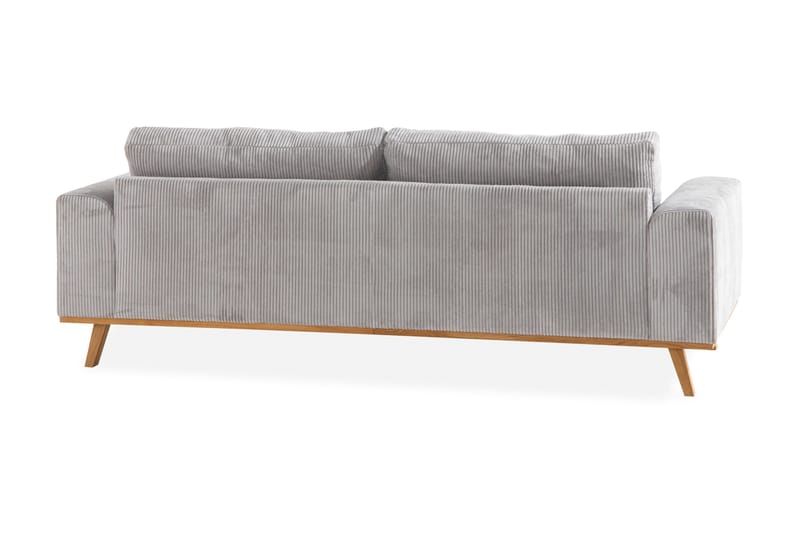 Copenhagen 3-seters Manchestersofa - Lys grå - Møbler - Sofaer - 3 seter sofa