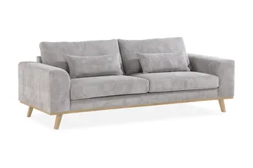 Copenhagen 3-seters Manchestersofa - Lys grå - Møbler - Sofaer - 3 seter sofa