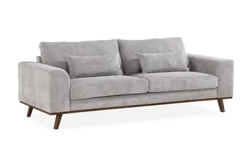 Copenhagen 3-seters Manchestersofa - Lys grå - Møbler - Sofaer - 3 seter sofa