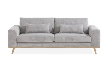 Copenhagen 3-seters Manchestersofa - Lys grå - Møbler - Sofaer - 3 seter sofa