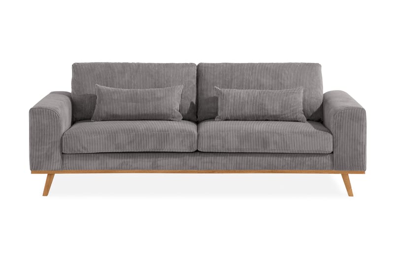 Copenhagen 3-seters Manchestersofa - Mørk grå - Møbler - Sofaer - 3 seter sofa