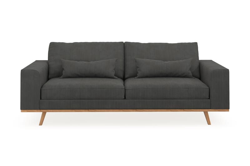 Copenhagen 3-seters Manchestersofa - Mørk grå - Møbler - Sofaer - 3 seter sofa
