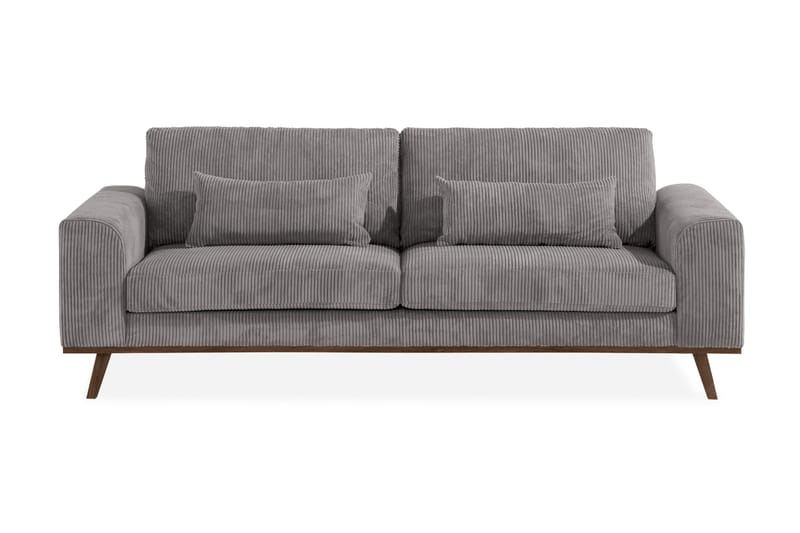Copenhagen 3-seters Manchestersofa - Mørk grå - Møbler - Sofaer - 3 seter sofa
