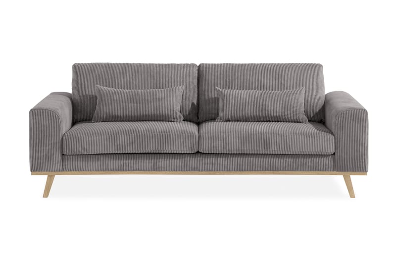 Copenhagen 3-seters Manchestersofa - Mørk grå - Møbler - Sofaer - 3 seter sofa