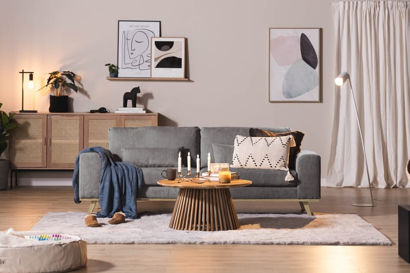 Copenhagen 3-seters Manchestersofa - Mørk grå - Møbler - Sofaer - 3 seter sofa
