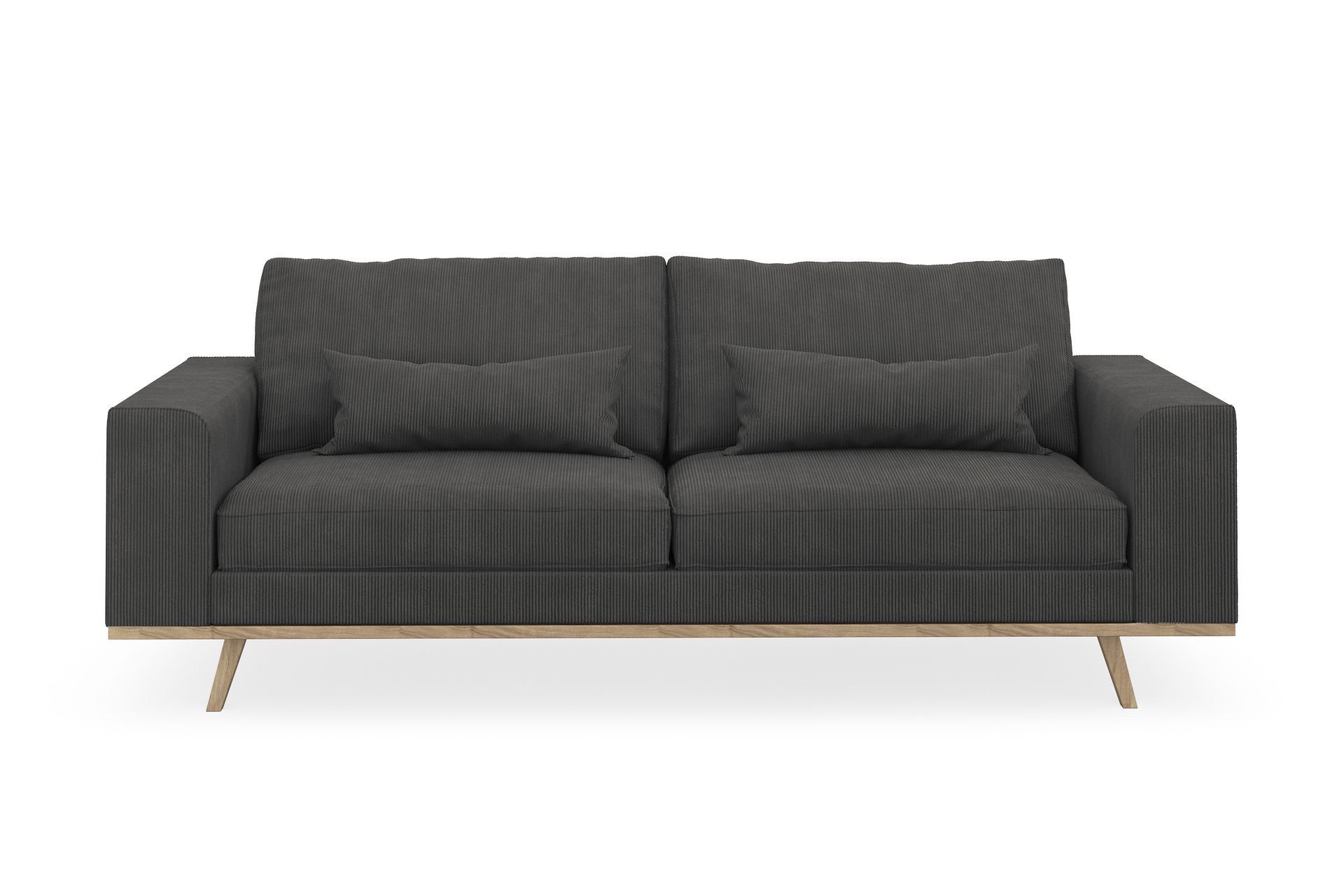 Copenhagen 3-seters Manchestersofa - Mørk grå - Møbler - Sofaer - 3 seter sofa