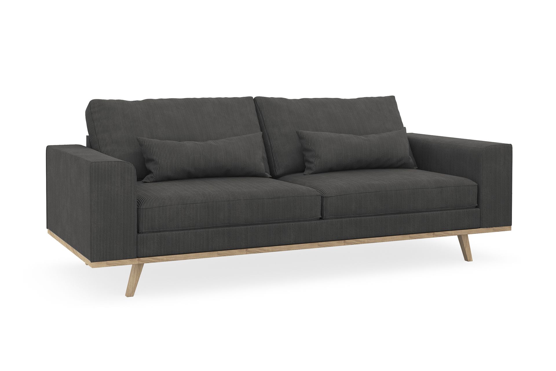Copenhagen 3-seters Manchestersofa - Mørk grå - Møbler - Sofaer - 3 seter sofa