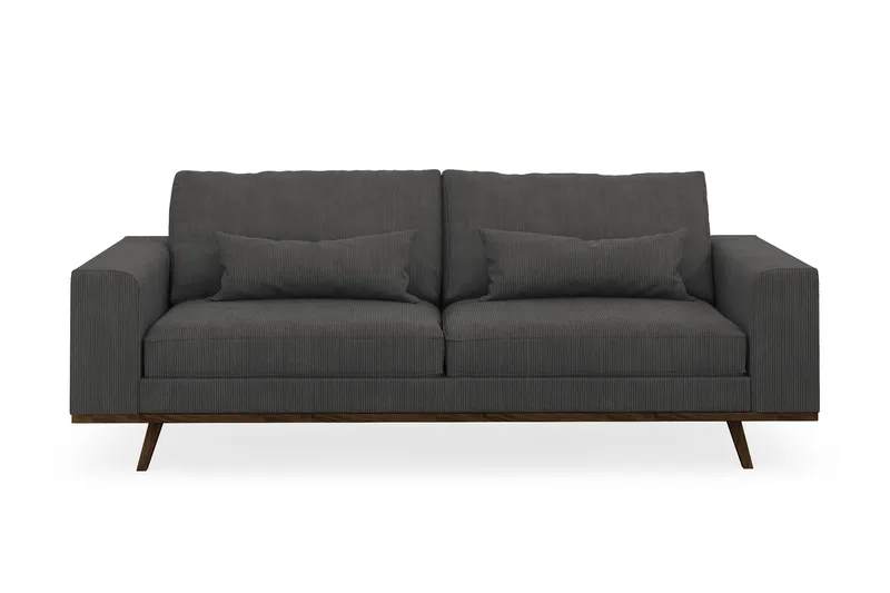Copenhagen 3-seters Manchestersofa - Mørk grå - Møbler - Sofaer - 3 seter sofa