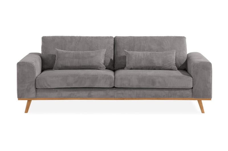 Copenhagen 3-seters Manchestersofa - Mørk grå - Møbler - Sofaer - 3 seter sofa