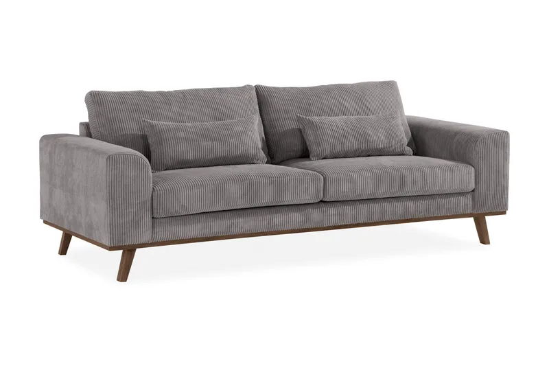 Copenhagen 3-seters Manchestersofa - Mørk grå - Møbler - Sofaer - 3 seter sofa