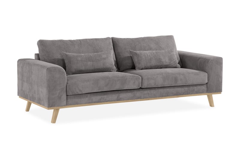 Copenhagen 3-seters Manchestersofa - Mørk grå - Møbler - Sofaer - 3 seter sofa