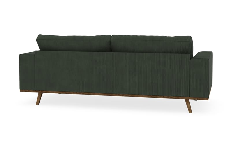 Copenhagen 3-seters Manchestersofa - Mørk grønn - Møbler - Sofaer - 3 seter sofa