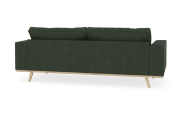 Copenhagen 3-seters Manchestersofa - Mørk grønn - Møbler - Sofaer - 3 seter sofa