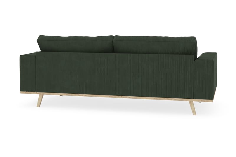 Copenhagen 3-seters Manchestersofa - Mørk grønn - Møbler - Sofaer - 3 seter sofa