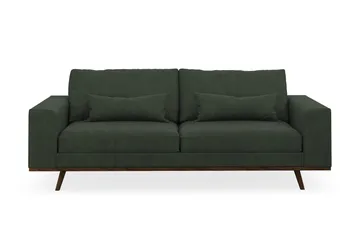 Copenhagen 3-seters Manchestersofa - Mørk grønn - Møbler - Sofaer - 3 seter sofa