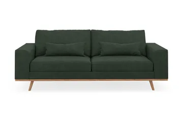 Copenhagen 3-seters Manchestersofa - Mørk grønn - Møbler - Sofaer - 3 seter sofa