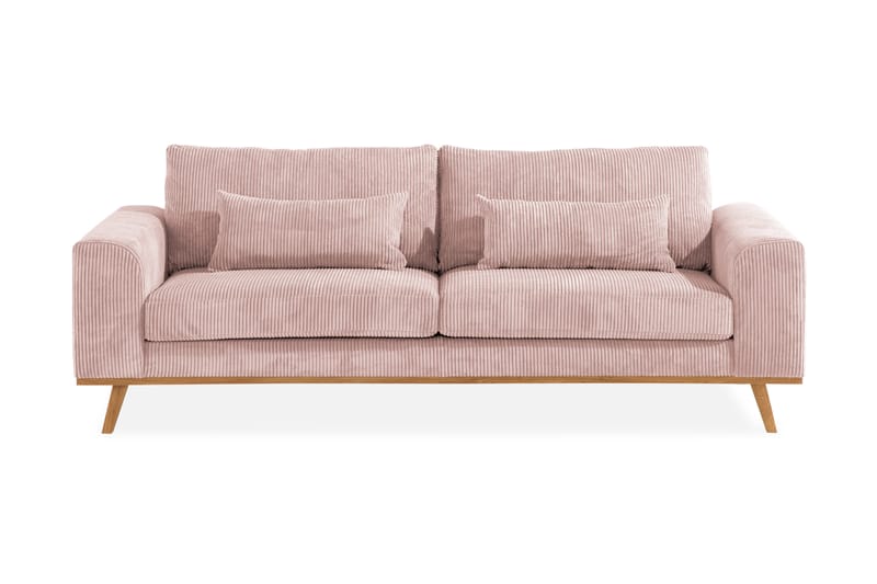 Copenhagen 3-seters Manchestersofa - Rosa - Møbler - Sofaer - 3 seter sofa