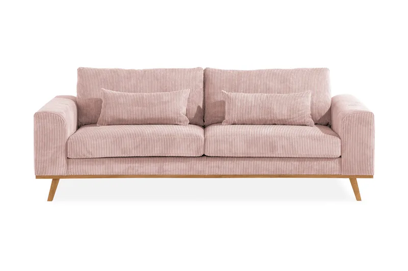 Copenhagen 3-seters Manchestersofa, Rosa