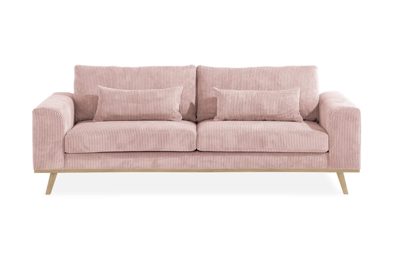 Copenhagen 3-seters Manchestersofa, Rosa