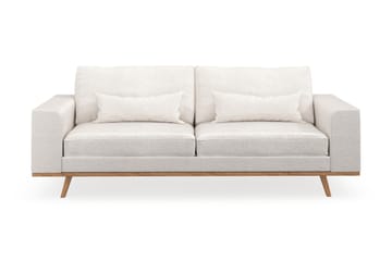 Copenhagen 3-seters Sofa i Bouclé - Hvit - Møbler - Sofaer - 3 seter sofa