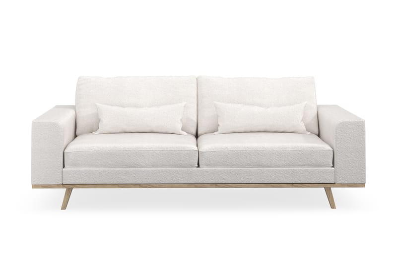 Copenhagen 3-seters Sofa i Bouclé - Hvit - Møbler - Sofaer - 3 seter sofa