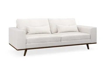 Copenhagen 3-seters Sofa i Bouclé - Hvit - Møbler - Sofaer - 3 seter sofa