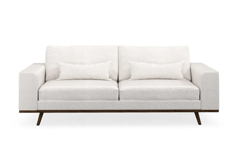 Copenhagen 3-seters Sofa i Bouclé - Hvit - Møbler - Sofaer - 3 seter sofa
