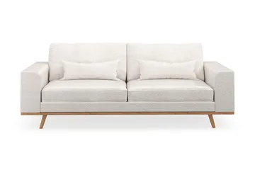 Copenhagen 3-seters Sofa i Bouclé - Hvit - Møbler - Sofaer - 3 seter sofa