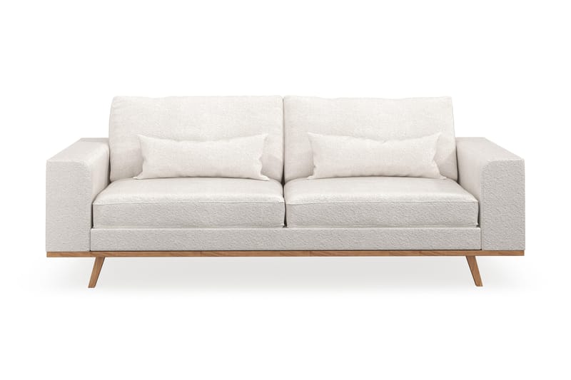 Copenhagen 3-seters Sofa i Bouclé - Hvit - Møbler - Sofaer - 3 seter sofa