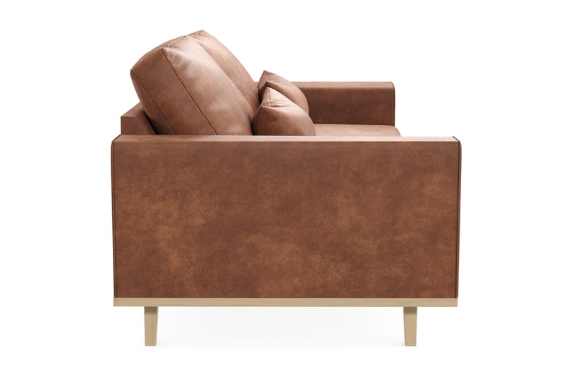 Copenhagen 3-seters Sofa i Kunstlær - Brun - Møbler - Sofaer - 3 seter sofa