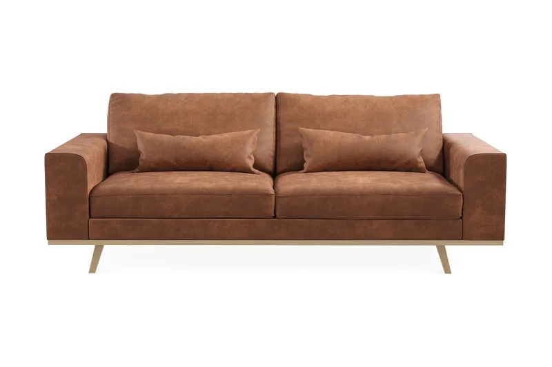 Copenhagen 3-seters Sofa i Kunstlær, Brun