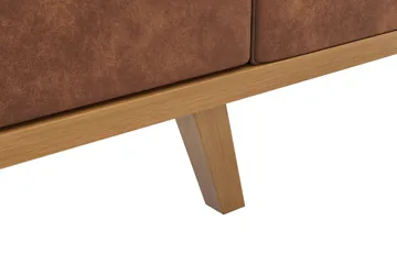 Copenhagen 3-seters Sofa i Kunstlær - Brun - Møbler - Sofaer - 3 seter sofa