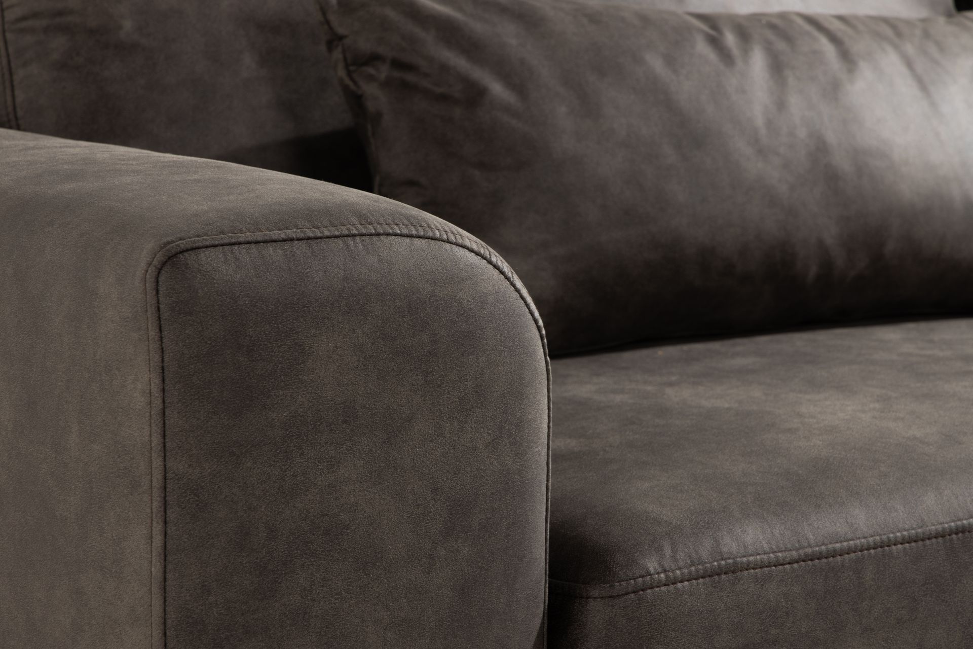 Copenhagen 3-seters Sofa i Kunstlær - Mørk grå - Møbler - Sofaer - 3 seter sofa