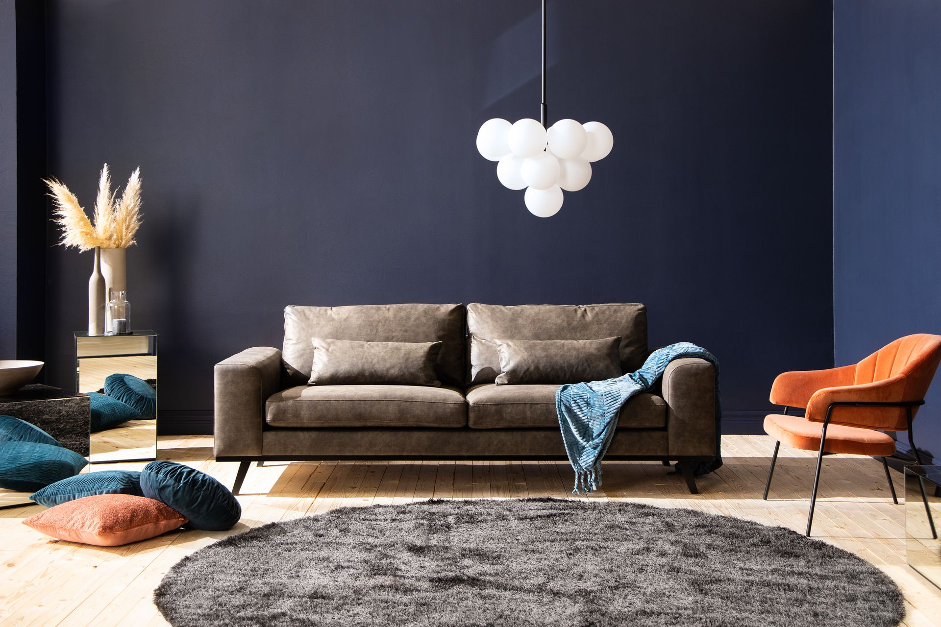 Copenhagen 3-seters Sofa i Kunstlær - Mørk grå - Møbler - Sofaer - 3 seter sofa