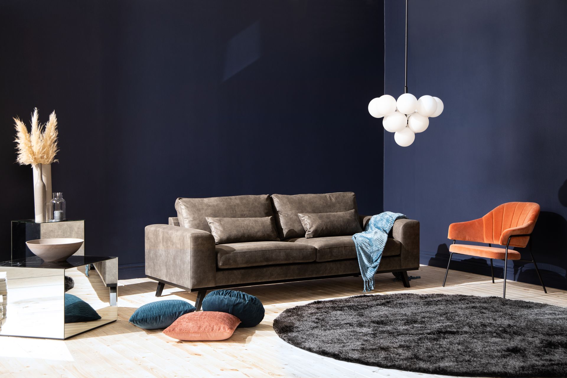 Copenhagen 3-seters Sofa i Kunstlær - Mørk grå - Møbler - Sofaer - 3 seter sofa