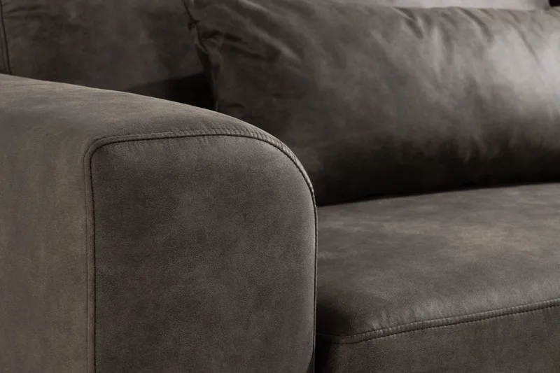 Copenhagen 3-seters Sofa i Kunstlær - Mørk grå - Møbler - Sofaer - 3 seter sofa