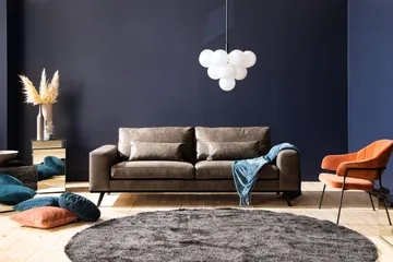 Copenhagen 3-seters Sofa i Kunstlær - Mørk grå - Møbler - Sofaer - 3 seter sofa