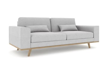 Copenhagen 3-seters Stoffsofa - Grå - Møbler - Sofaer - 3 seter sofa