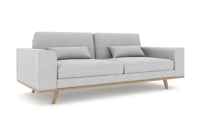 Copenhagen 3-seters Stoffsofa - Grå - Møbler - Sofaer - 3 seter sofa