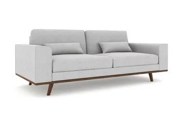 Copenhagen 3-seters Stoffsofa - Grå - Møbler - Sofaer - 3 seter sofa
