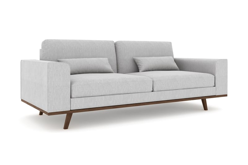 Copenhagen 3-seters Stoffsofa - Grå - Møbler - Sofaer - 3 seter sofa