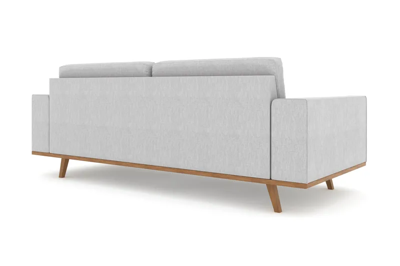 Copenhagen 3-seters Stoffsofa - Lys grå - Møbler - Sofaer - 3 seter sofa