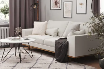 Copenhagen 3-seters Stoffsofa - Lys grå - Møbler - Sofaer - 3 seter sofa